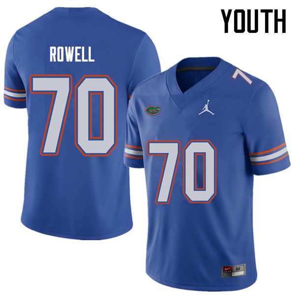 Jordan Brand Youth #70 Tanner Rowell Florida Gators College Football Jerseys Sale-Royal - Click Image to Close